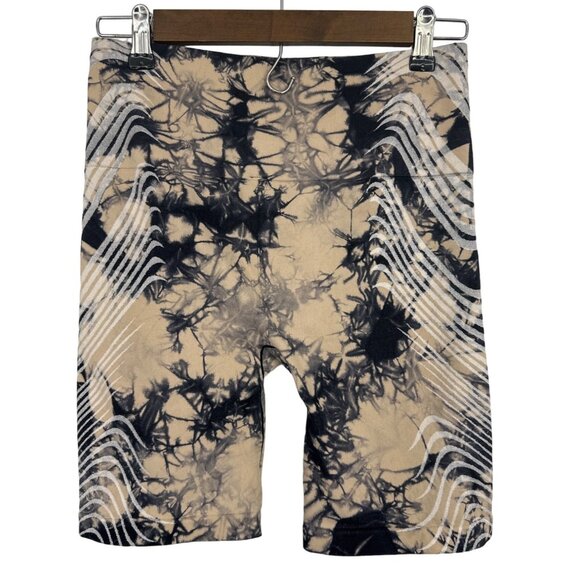 Athleta Motivate Seamless Short Tie Dye Print Biker Shorts Size M - Picture 3 of 5